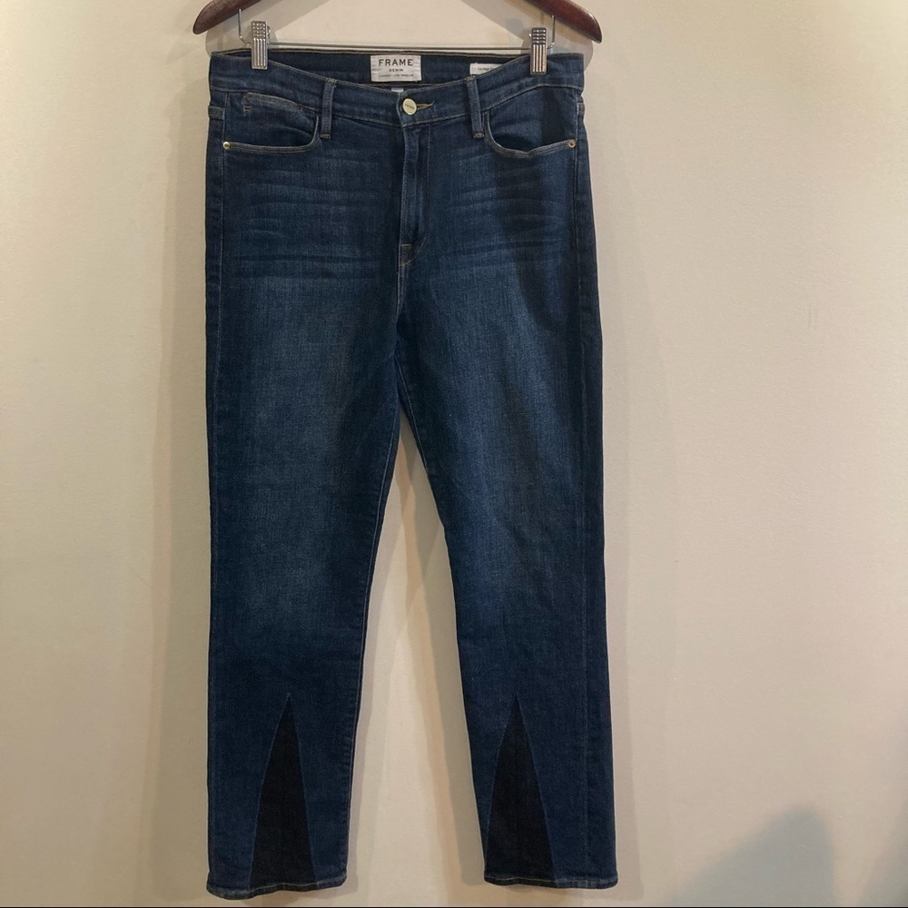 FRAME Denim Sz 31 Le High Straight Jeans Mid Wash